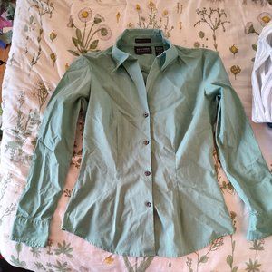 Light green button down